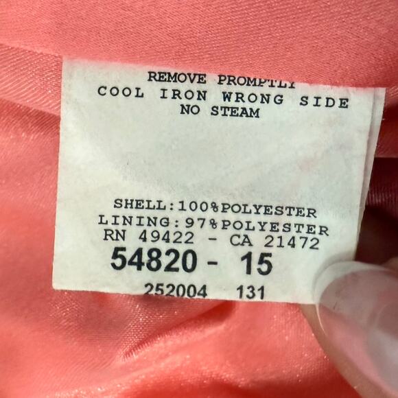 Vintage Jessica McClintock Pink Floral Lace Strapless Mermaid Maxi Dress size 10 - Picture 7 of 14